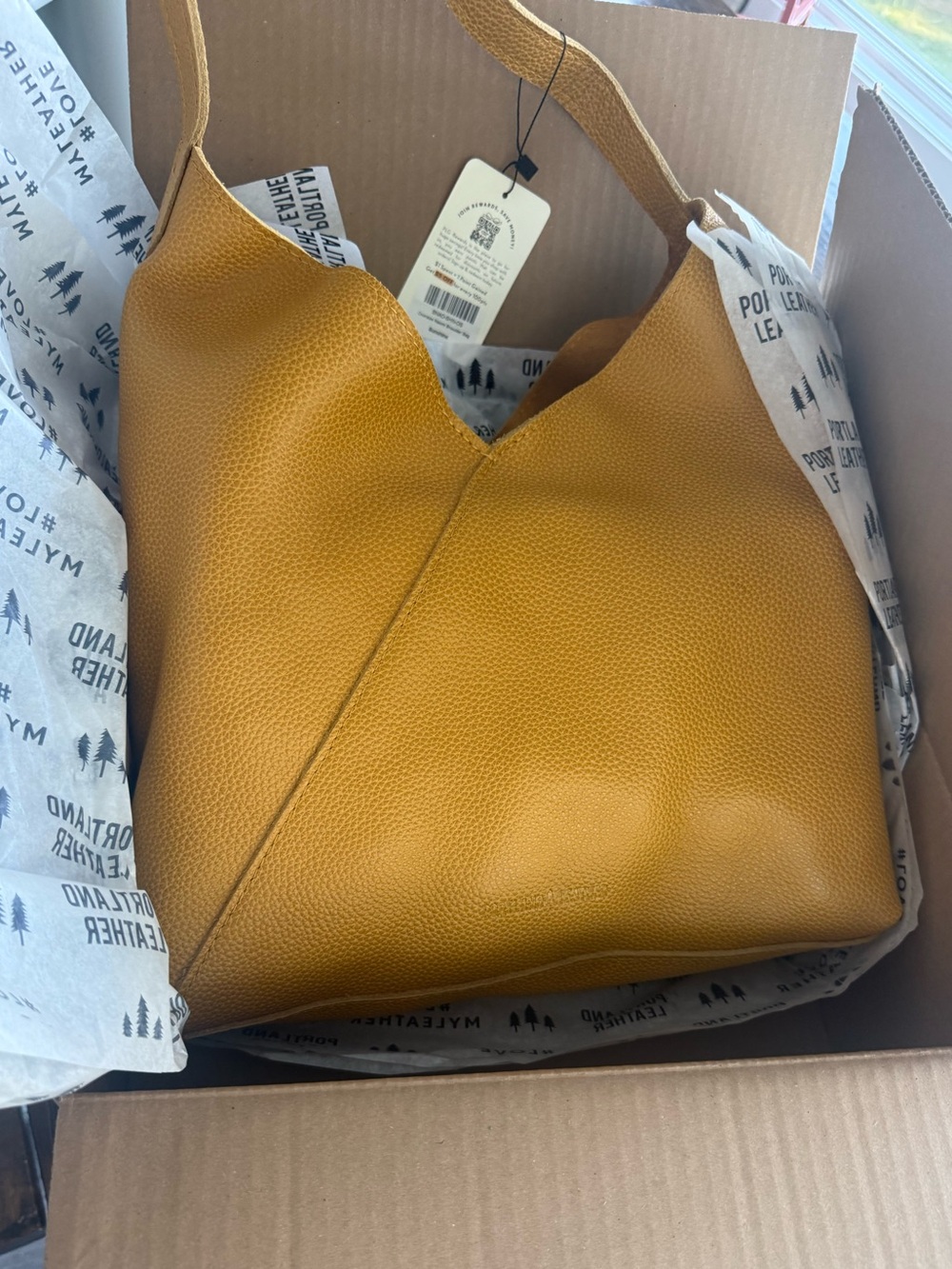 Portland Leather OS Naomi in sunshine